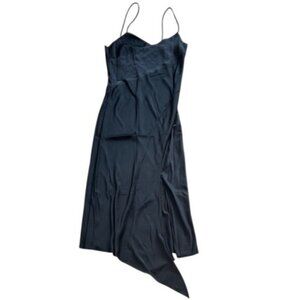 GASANOVA Silk Slip Dress in Black